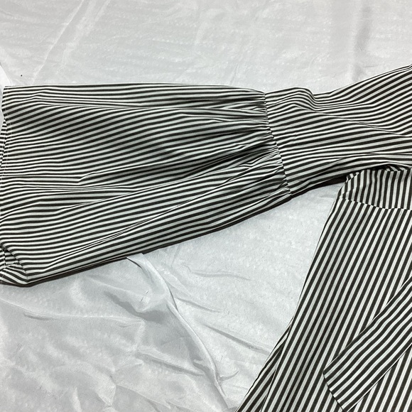 Michaels Black and White Striped Blouse - Picture 10 of 11